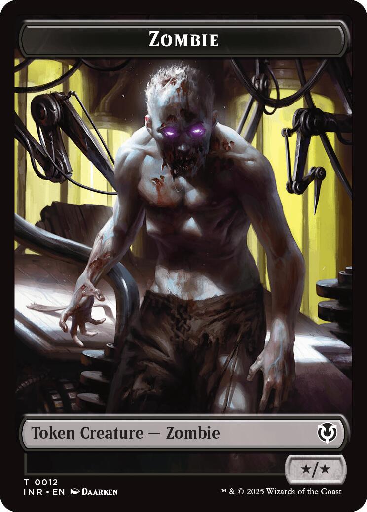 Zombie (0011) // Zombie (0012) Double-Sided Token [Innistrad Remastered Tokens] | Rock City Comics