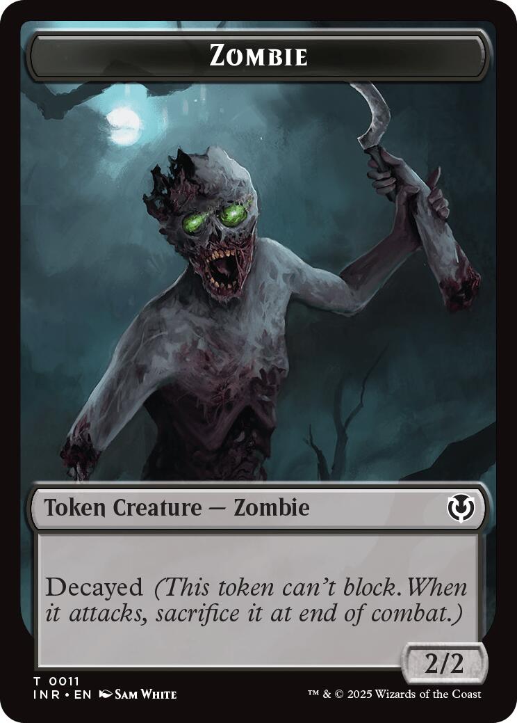 Zombie (0011) // Zombie (0012) Double-Sided Token [Innistrad Remastered Tokens] | Rock City Comics