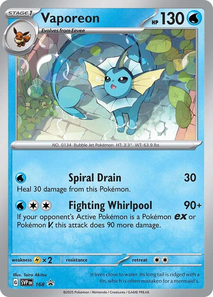 Vaporeon (SVP168) [Scarlet & Violet: Black Star Promos] | Rock City Comics