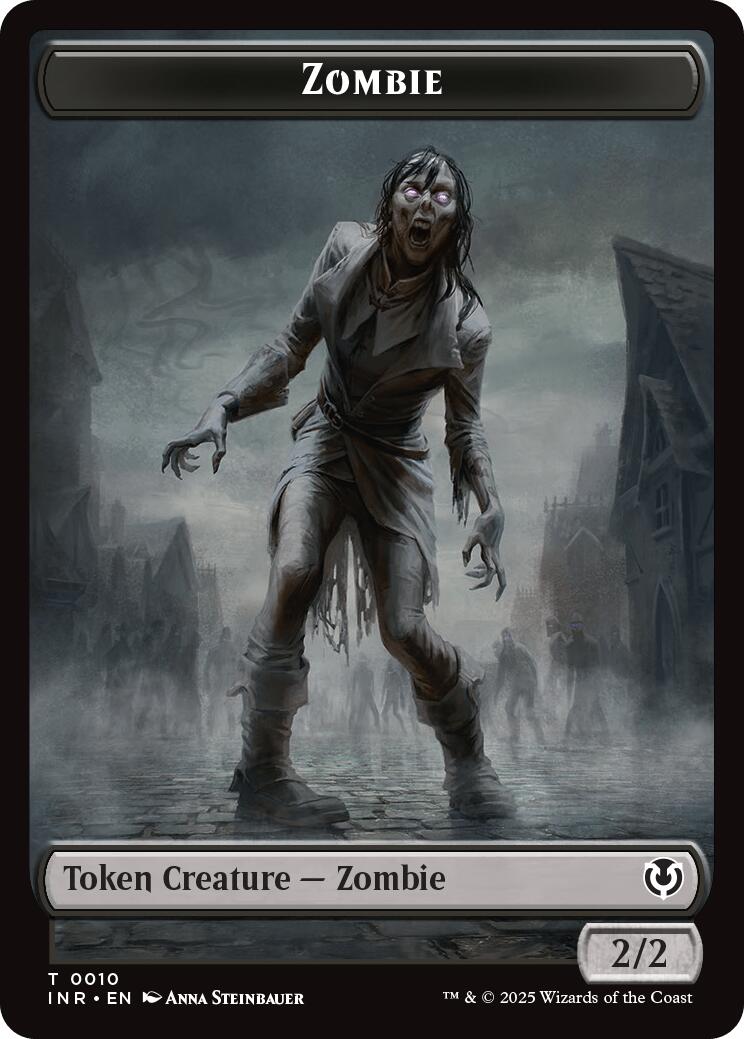 Zombie (0010) // Blood Double-Sided Token [Innistrad Remastered Tokens] | Rock City Comics