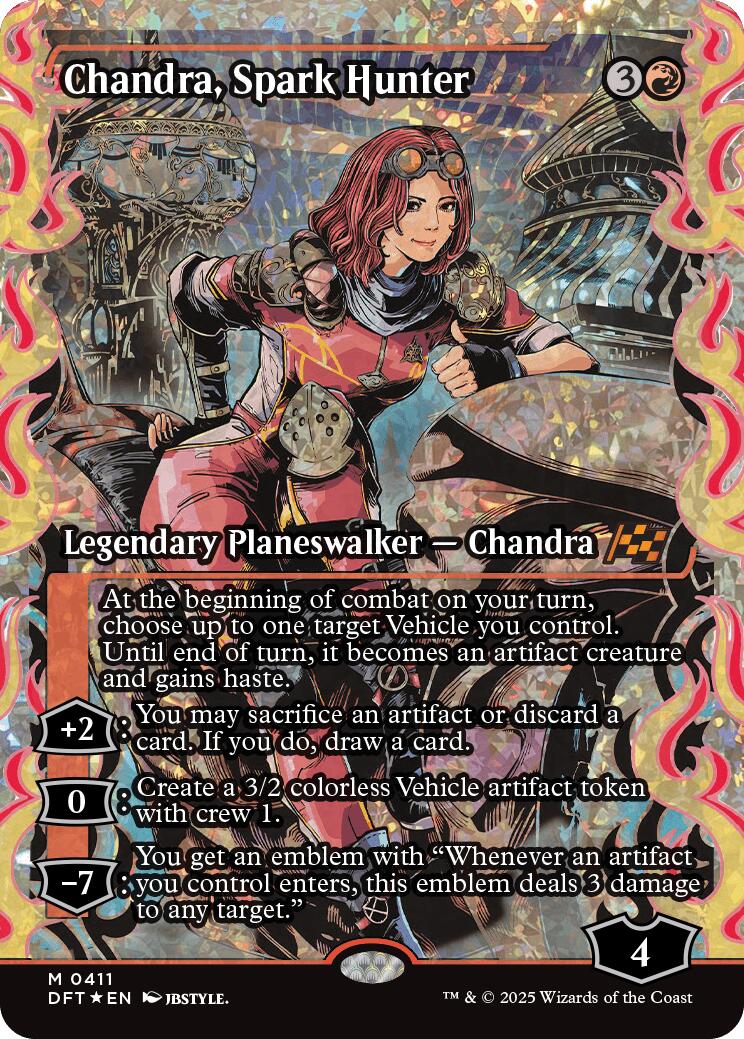 Chandra, Spark Hunter (Showcase Fracture Foil) (Japanese) [Aetherdrift] | Rock City Comics