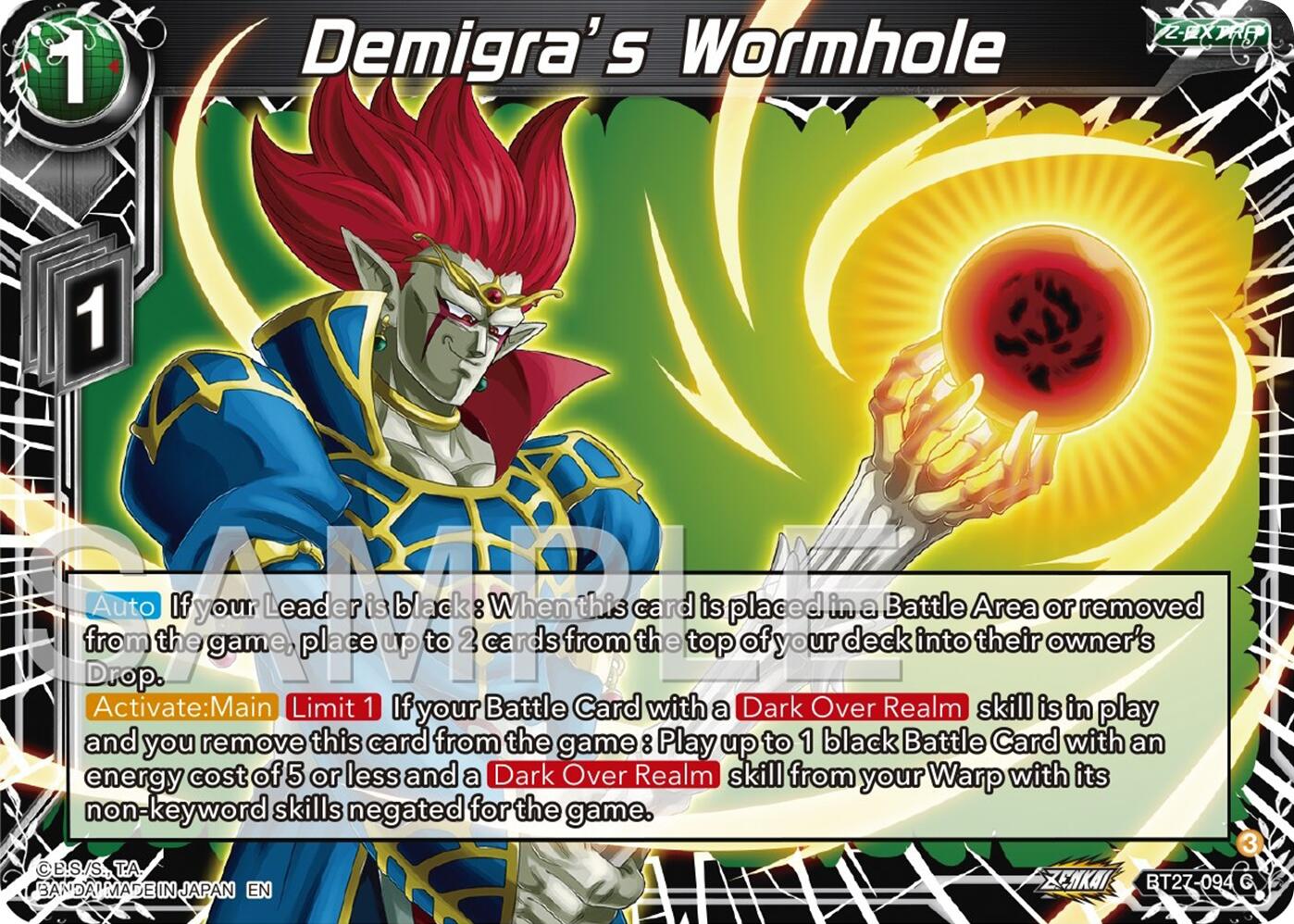 Demigra's Wormhole (BT27-094) [History of Z] | Rock City Comics