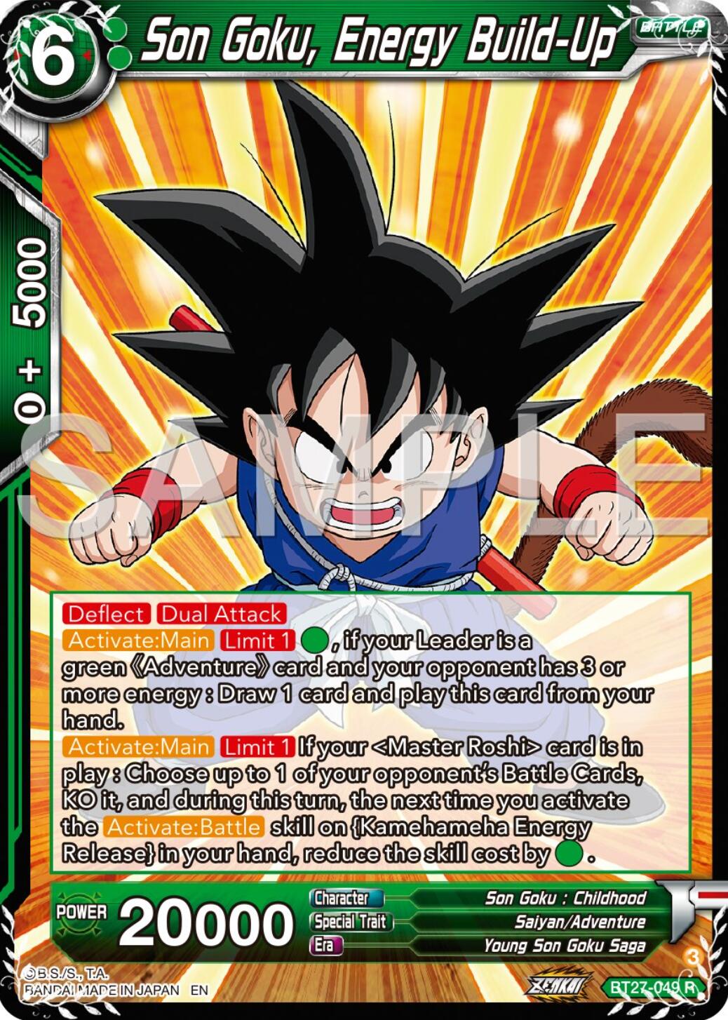 Son goku, Enegry Build-Up (BT27-049) [History of Z] | Rock City Comics