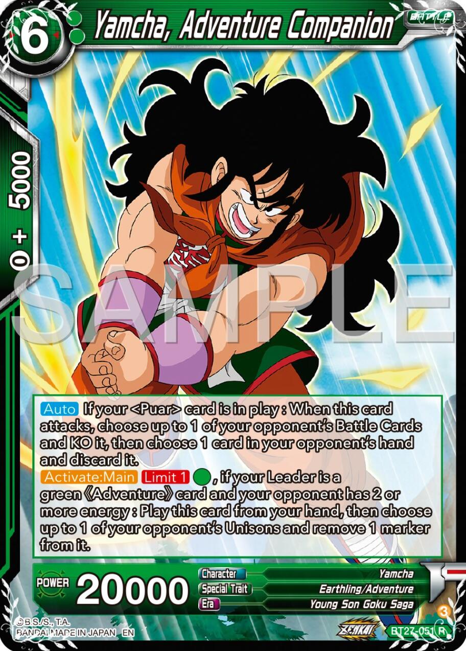 Yamcha, Adventure Companion (BT27-051) [History of Z] | Rock City Comics