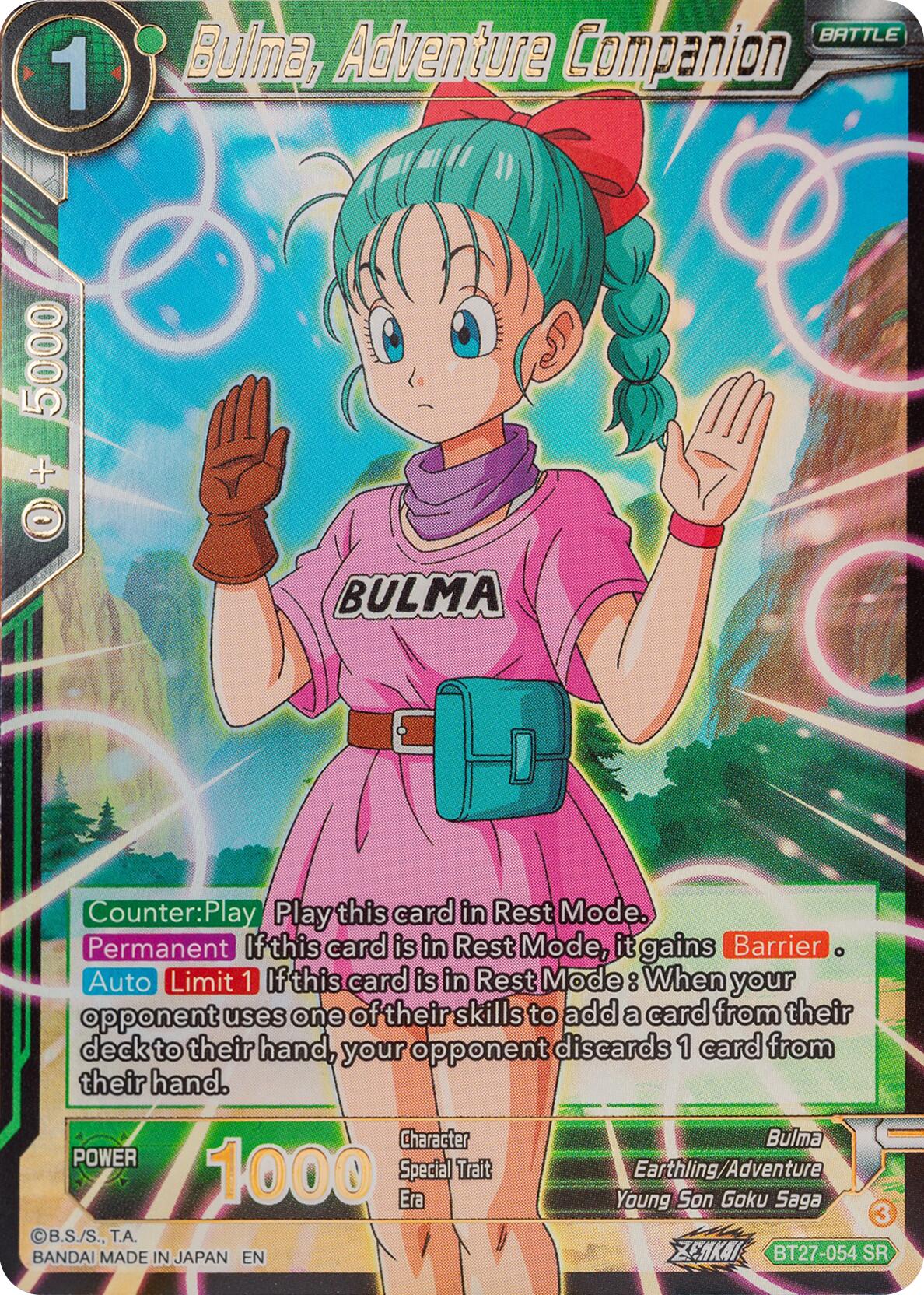 Bulma, Adventure Companion (BT27-054) [History of Z] | Rock City Comics