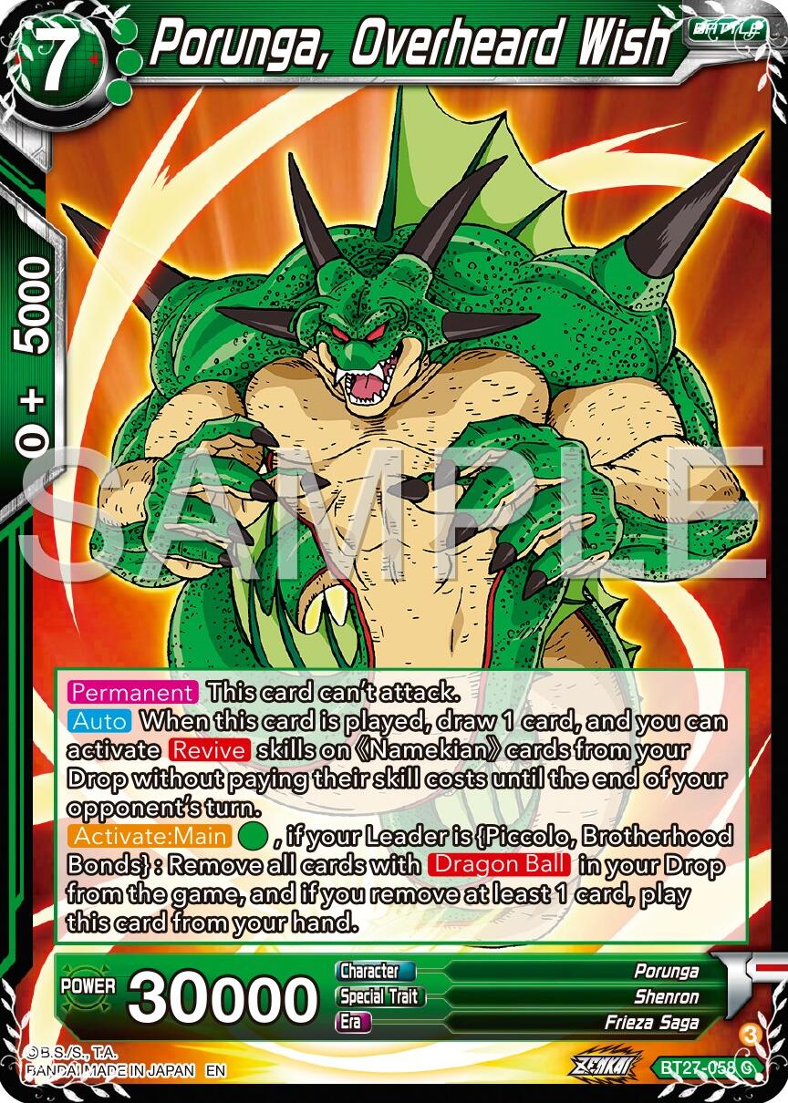 Porunga, Overheard Wish (BT27-058) [History of Z] | Rock City Comics