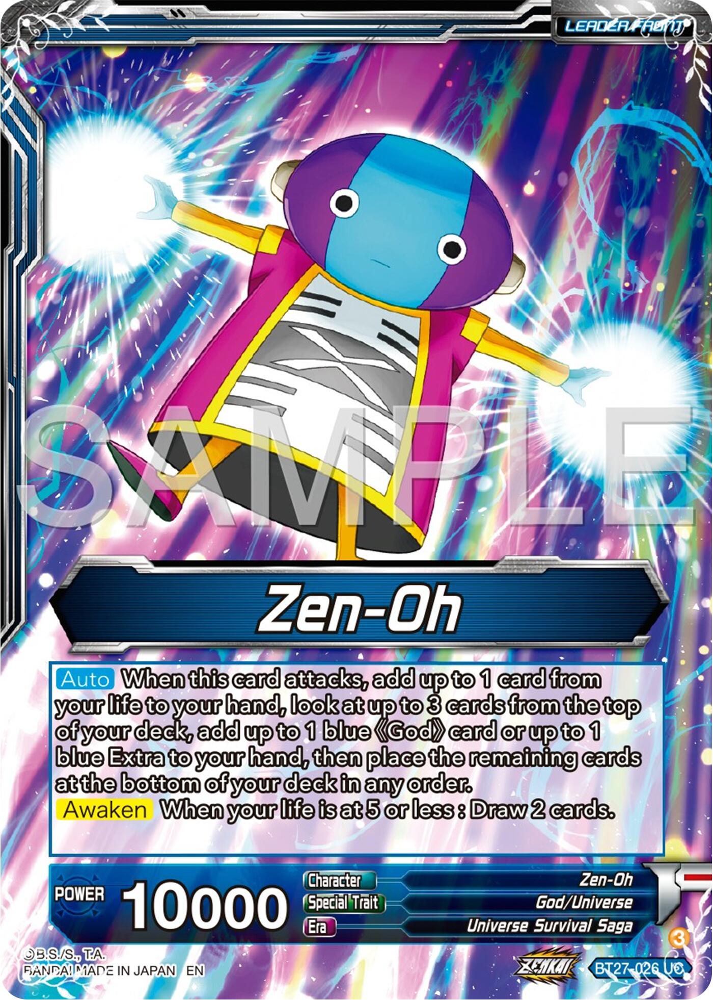 Zen-Oh // Zen-Oh, One Who Wipes Away (BT27-026) [History of Z] | Rock City Comics