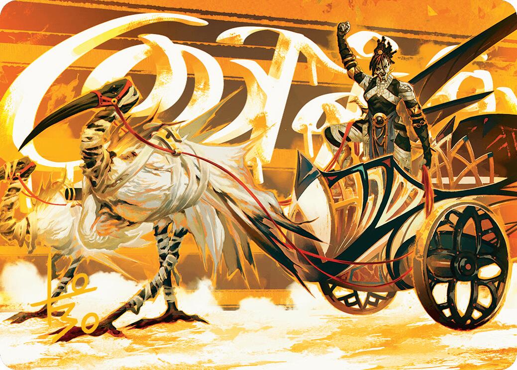 Skyseer's Chariot Art Card (Gold-Stamped Signature) [Aetherdrift Art Series] | Rock City Comics