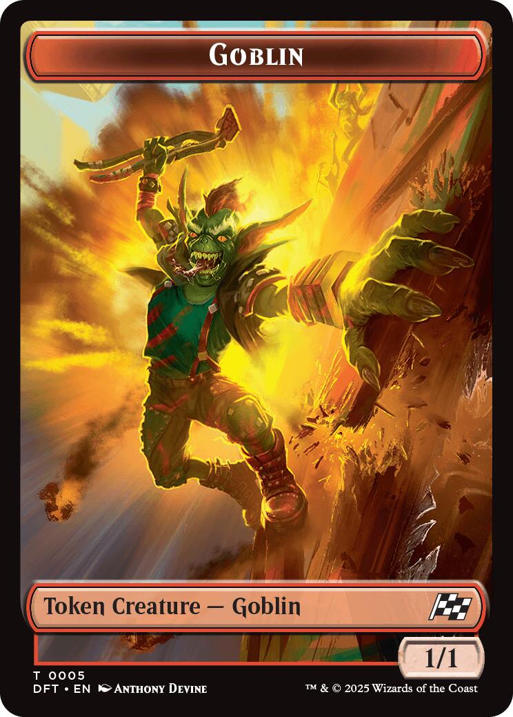 Goblin // Thopter (0010) Double-Sided Token [Aetherdrift Tokens] | Rock City Comics