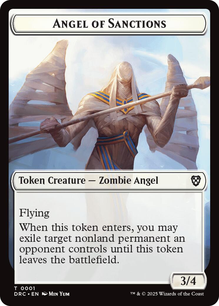 Angel of Sanctions // Vizier of Many Faces Double-Sided Token [Aetherdrift Commander] | Rock City Comics