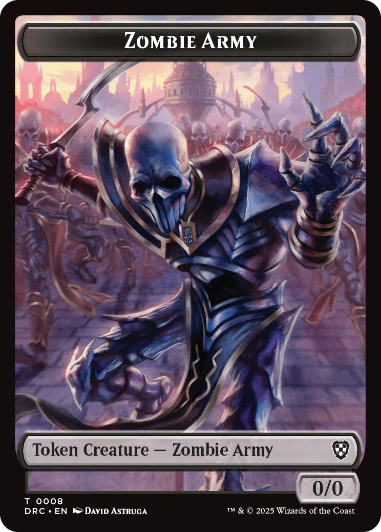 Zombie Army // Zombie Warrior Double-Sided Token [Aetherdrift Tokens] | Rock City Comics