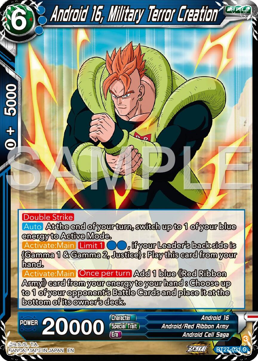 Android 16, Military Terror Creation (BT27-031) [History of Z] | Rock City Comics