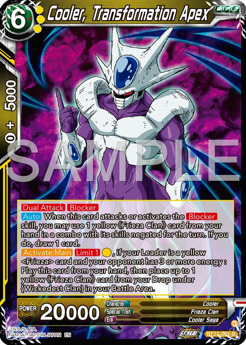 Cooler, Transformation Apex (BT27-081) [History of Z] | Rock City Comics