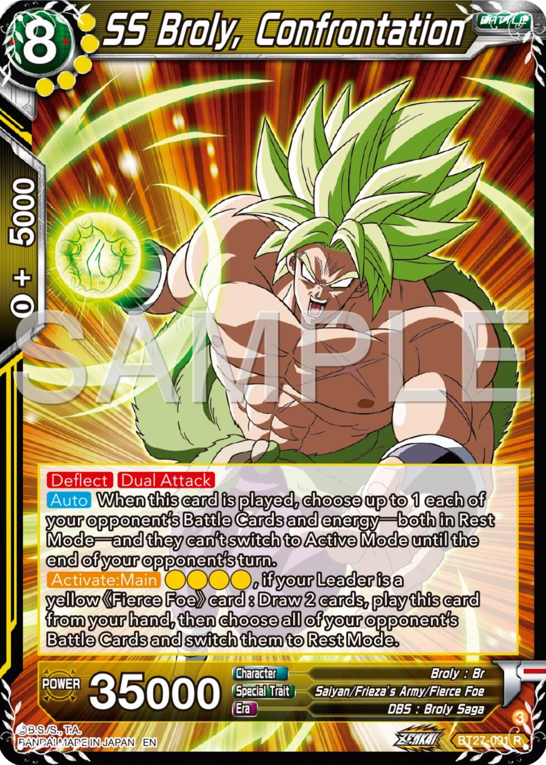 SS Broly, Confrontation (BT27-091) [History of Z] | Rock City Comics