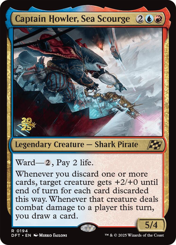 Captain Howler, Sea Scourge [Aetherdrift Prerelease Promos] | Rock City Comics