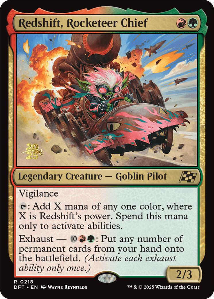 Redshift, Rocketeer Chief [Aetherdrift Prerelease Promos] | Rock City Comics