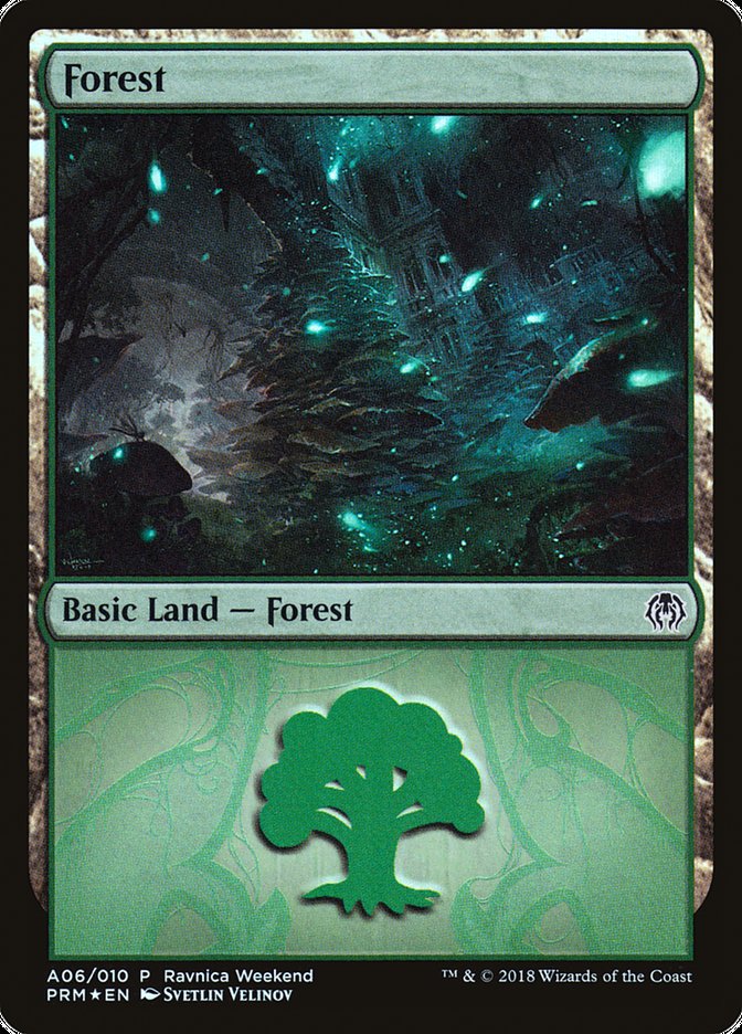 Forest (A06) [Ravnica Allegiance Ravnica Weekend] | Rock City Comics