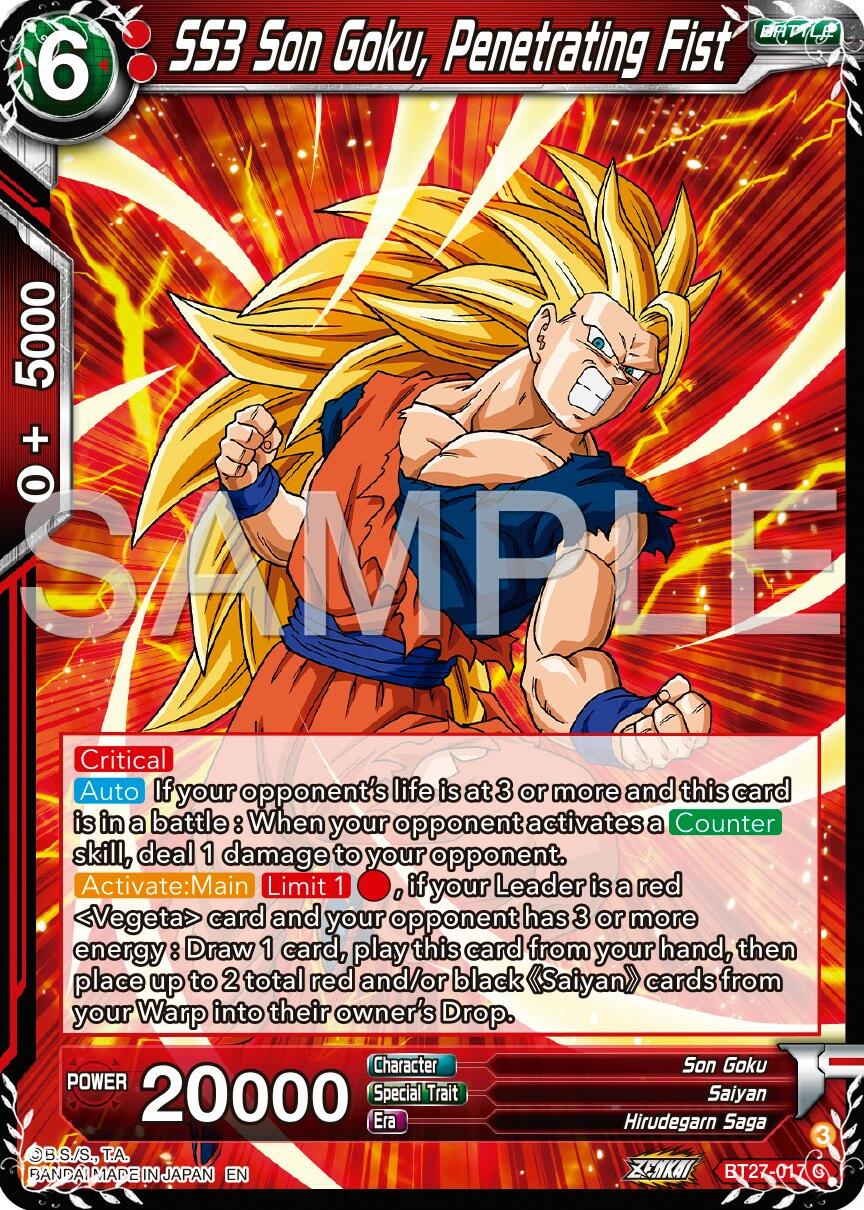 SS3 Son Goku, Penetrating Fist (BT27-017) [History of Z] | Rock City Comics