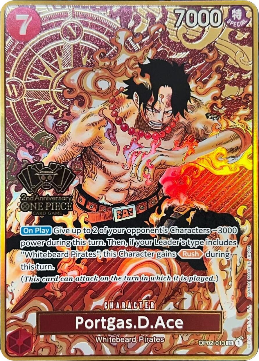 Portgas.D.Ace (Japanese Version 2nd Anniversary Set) [One Piece Promotion Cards] | Rock City Comics