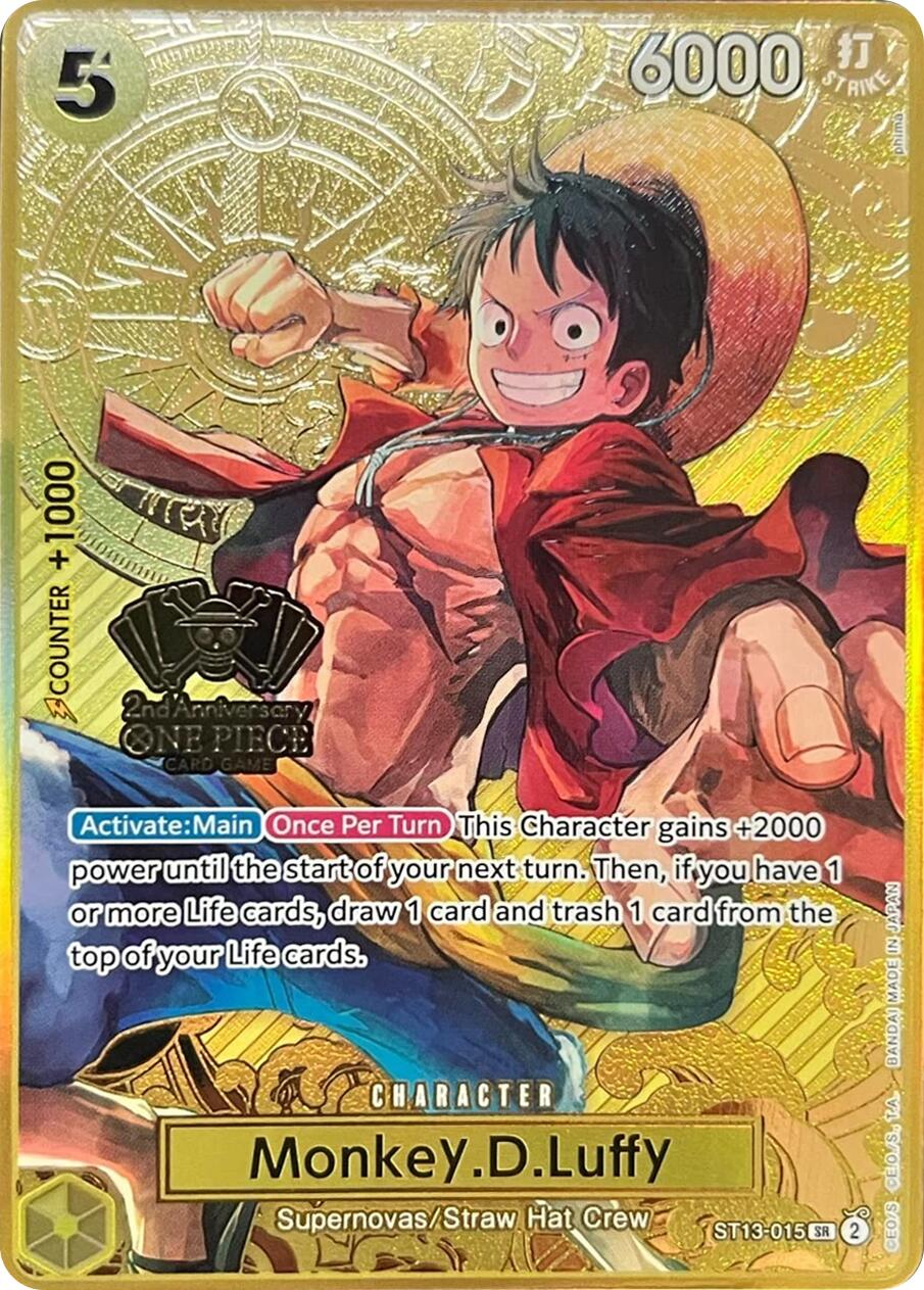 Monkey.D.Luffy (Japanese Version 2nd Anniversary Set) [One Piece Promotion Cards] | Rock City Comics