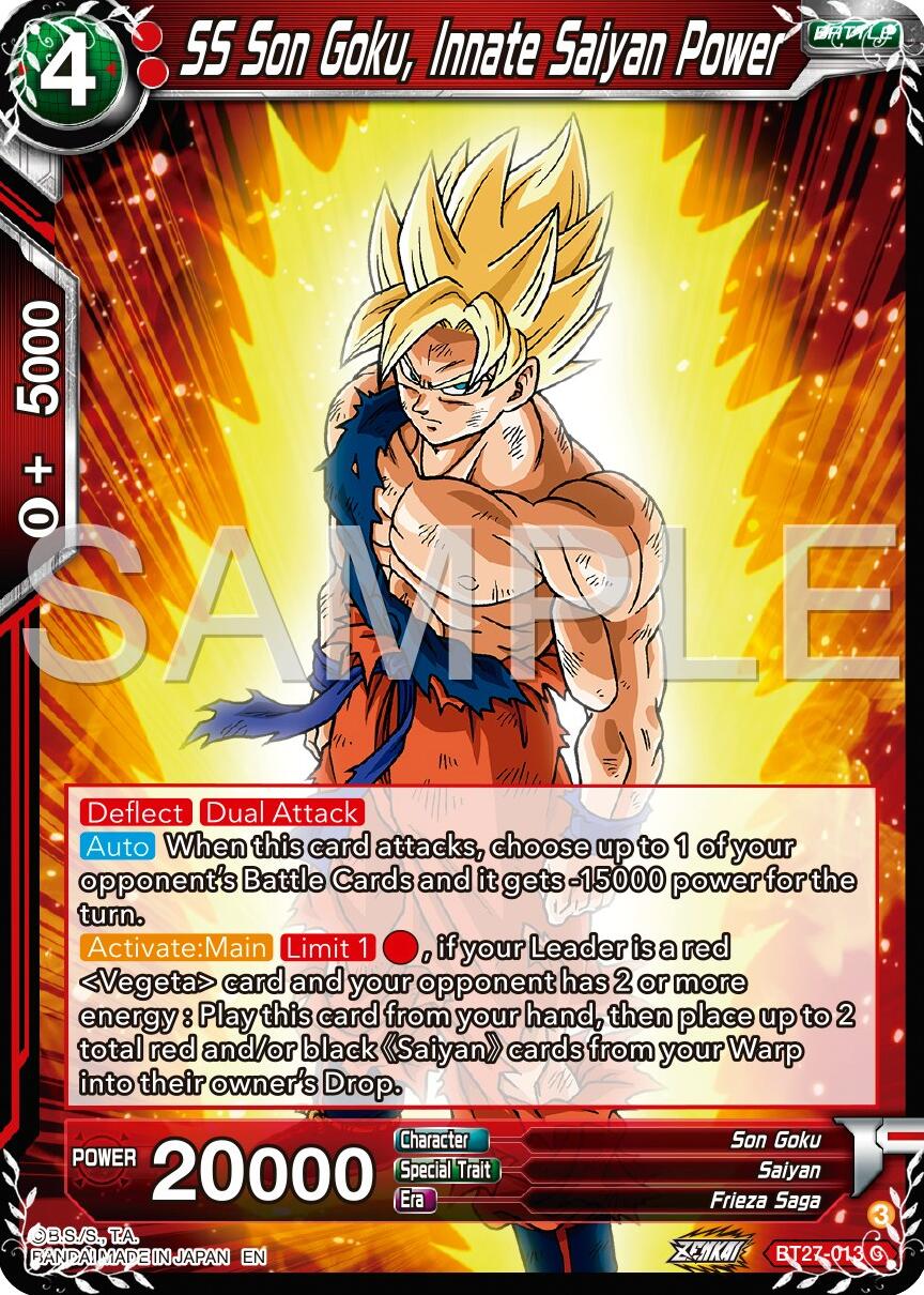 SS Son Goku, Innate Saiyan Power (BT27-013) [History of Z] | Rock City Comics