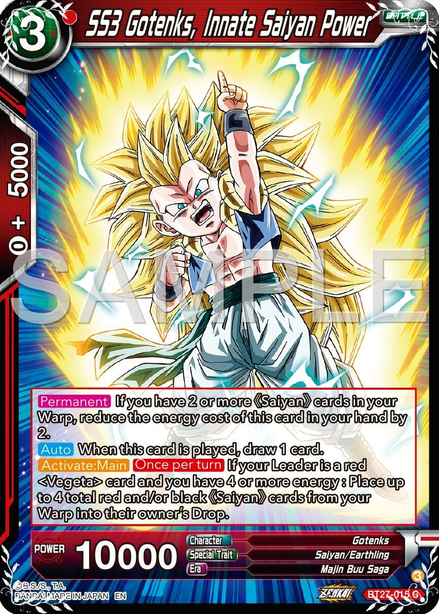 SS3 Gotenks, Innate Saiyan Power (BT27-015) [History of Z] | Rock City Comics