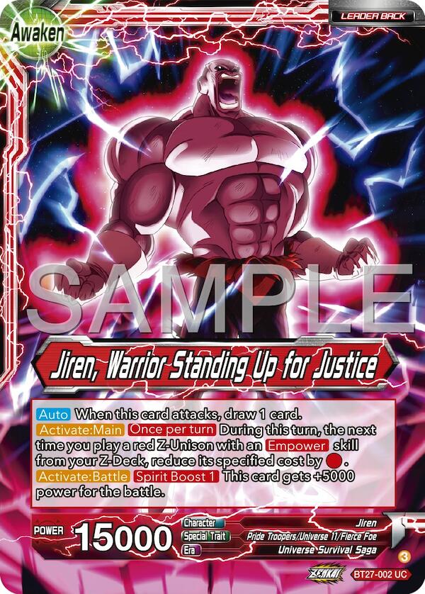 Jiren // Jiren, Warrior Standing Up for Justice (BT27-002) [History of Z] | Rock City Comics