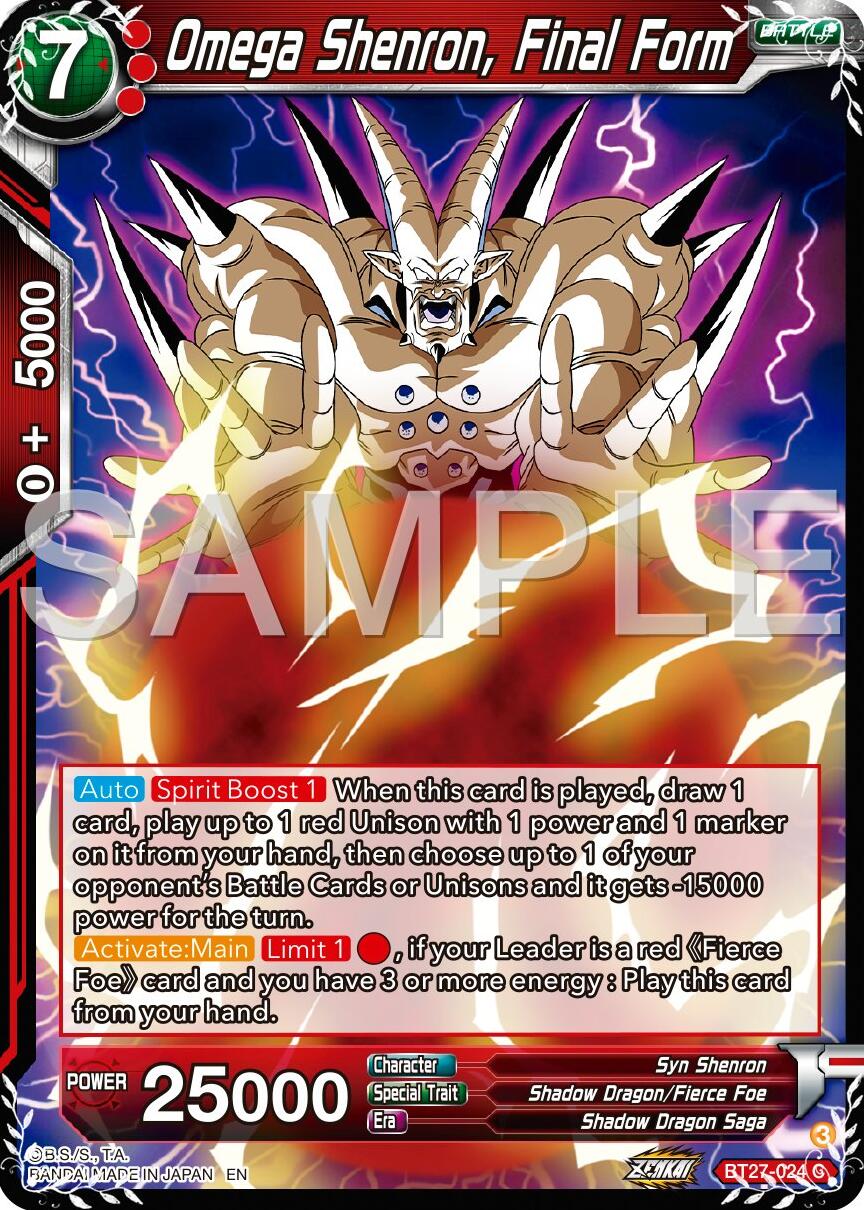 Omega Shenron, Final Form (BT27-024) [History of Z] | Rock City Comics