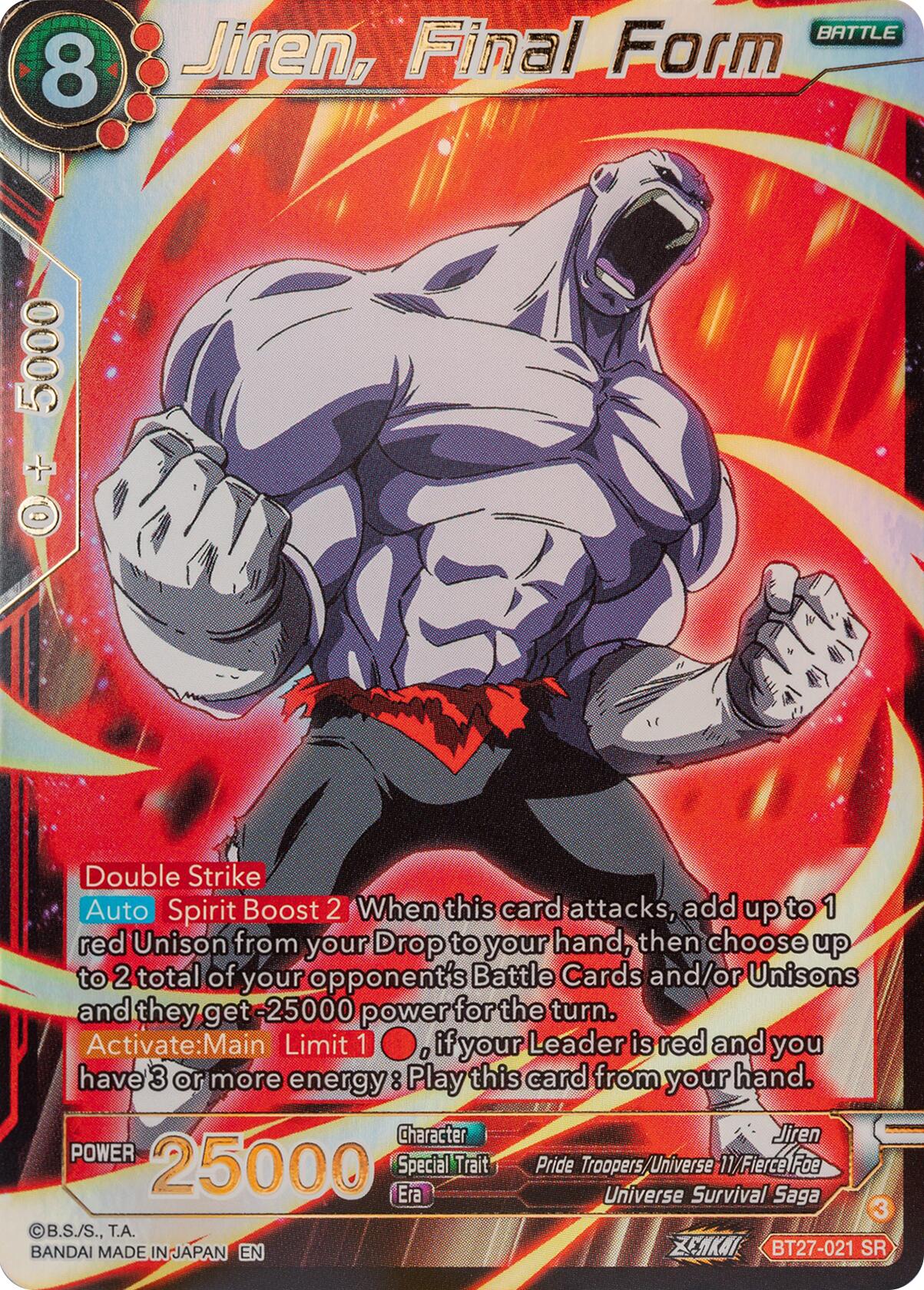 Jiren, Final Form (BT27-021) [History of Z] | Rock City Comics