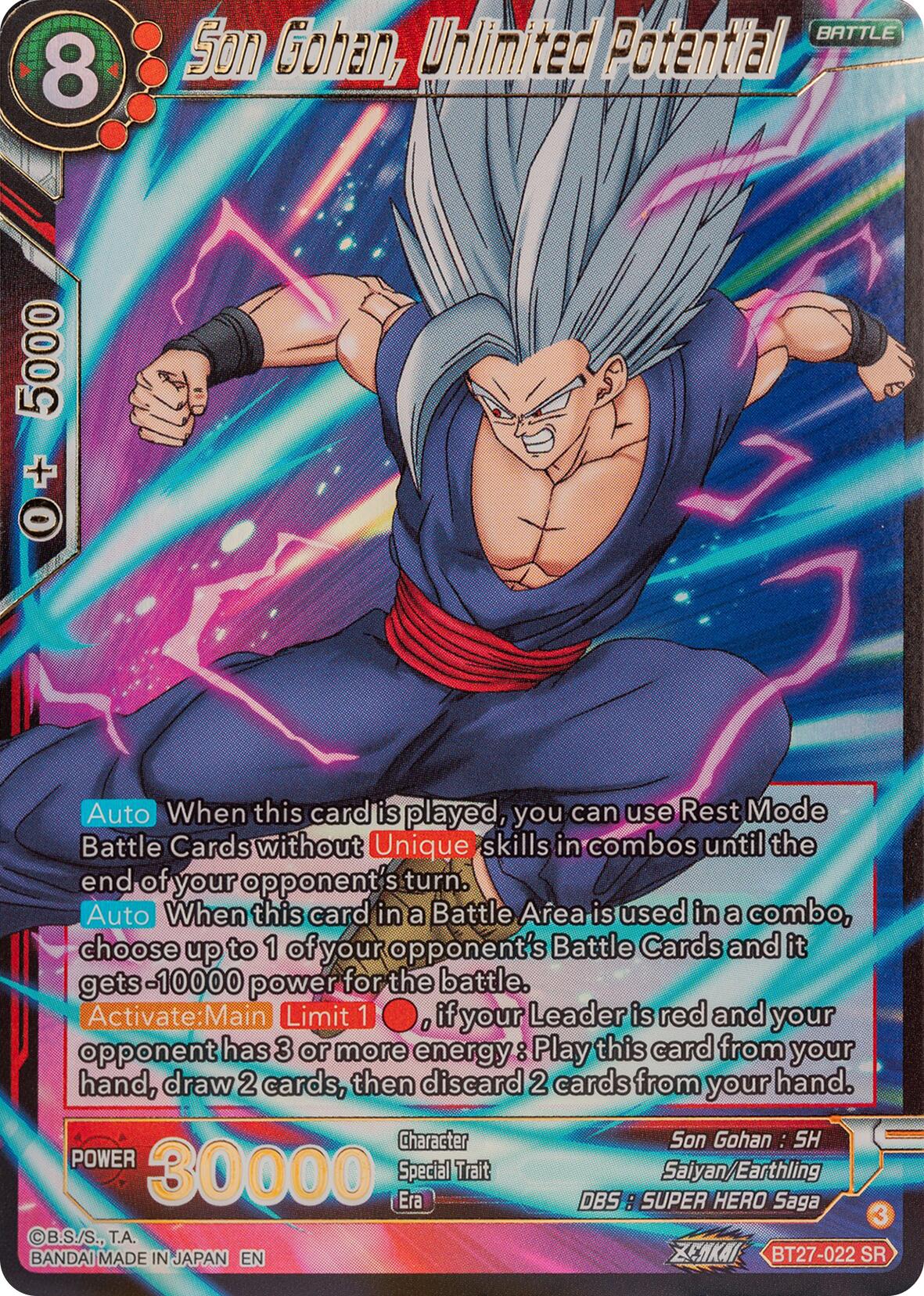 Son Gohan, Unlimited Potential (BT27-022) [History of Z] | Rock City Comics