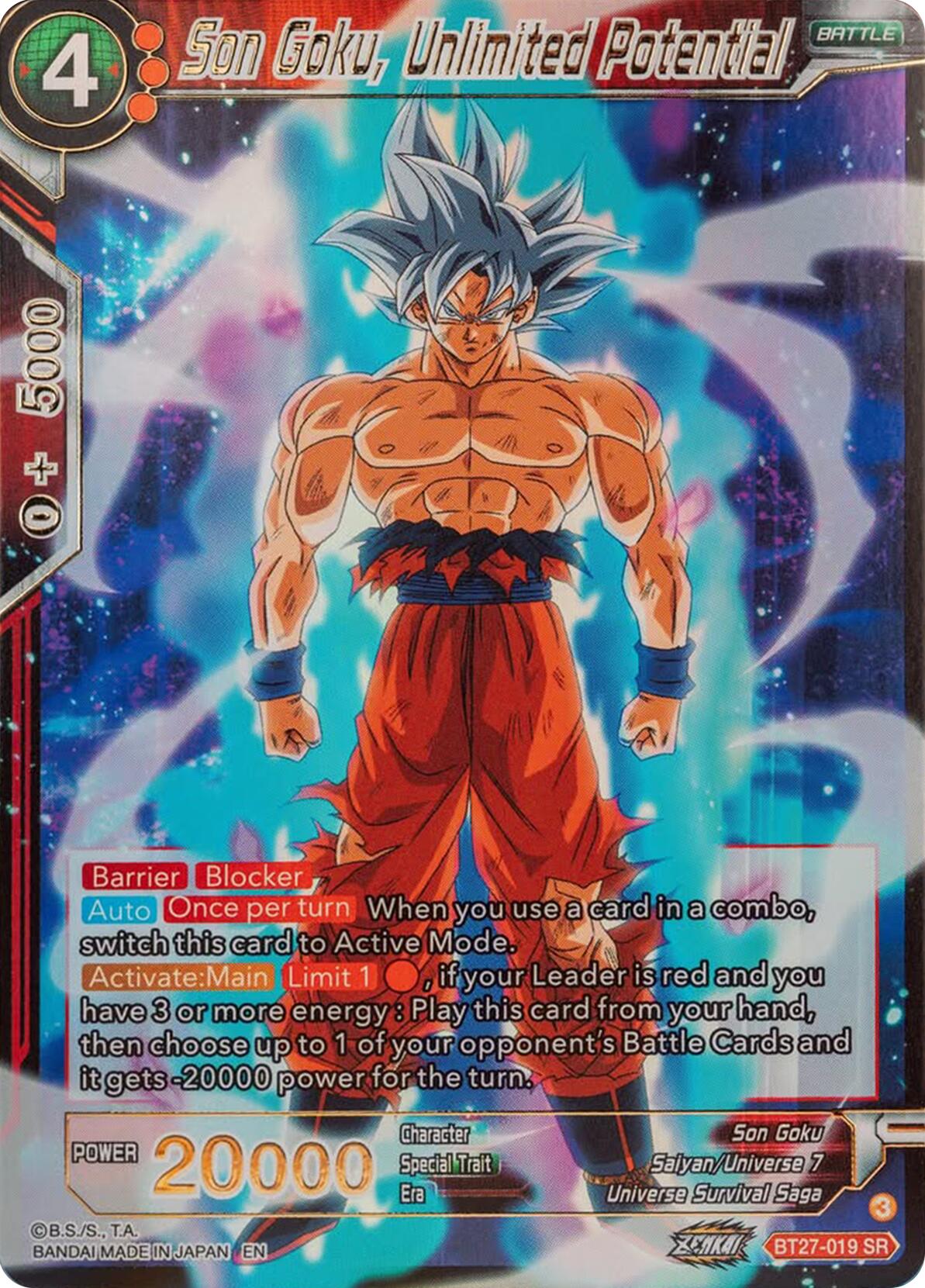 Son Goku, Unlimited Potential (BT27-019) [History of Z] | Rock City Comics