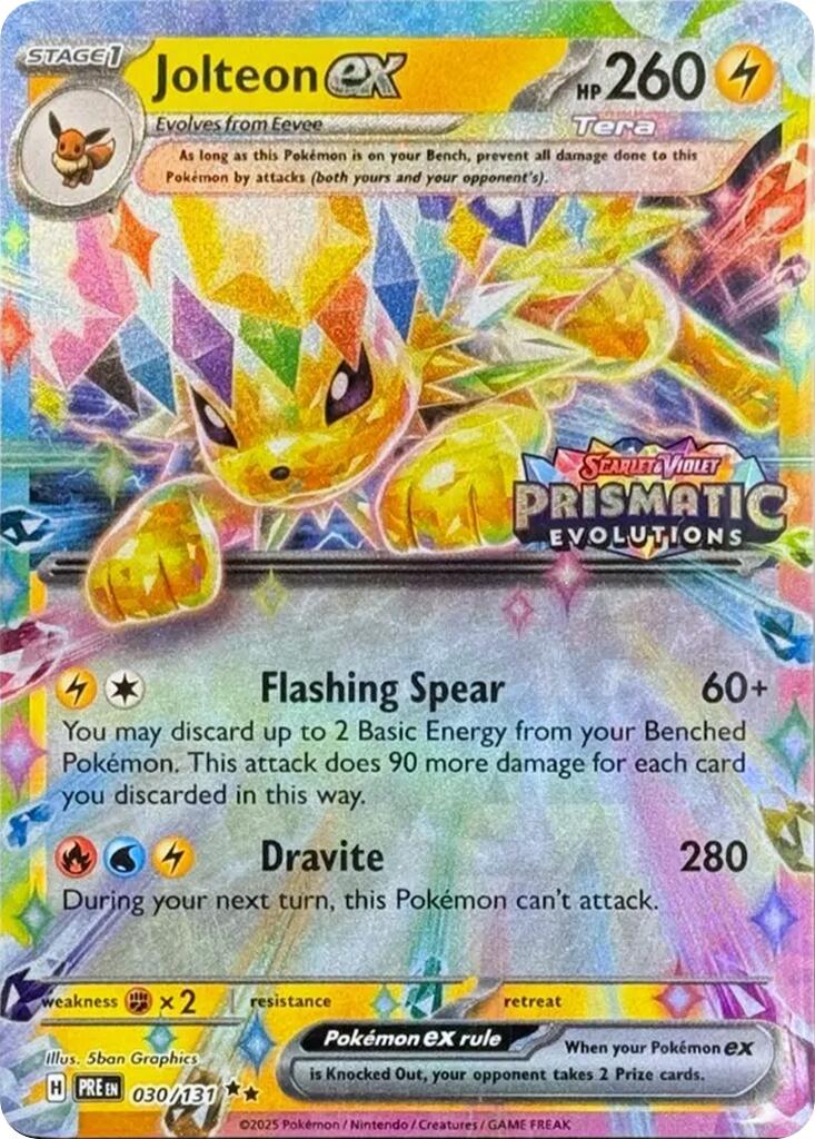 Jolteon ex (030/131) (Prismatic Evolutions Stamp) [Scarlet & Violet: Prismatic Evolutions] | Rock City Comics