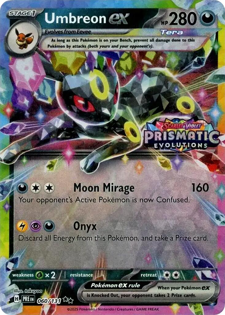 Umbreon ex (060/131) (Prismatic Evolutions Stamp) [Scarlet & Violet: Prismatic Evolutions] | Rock City Comics