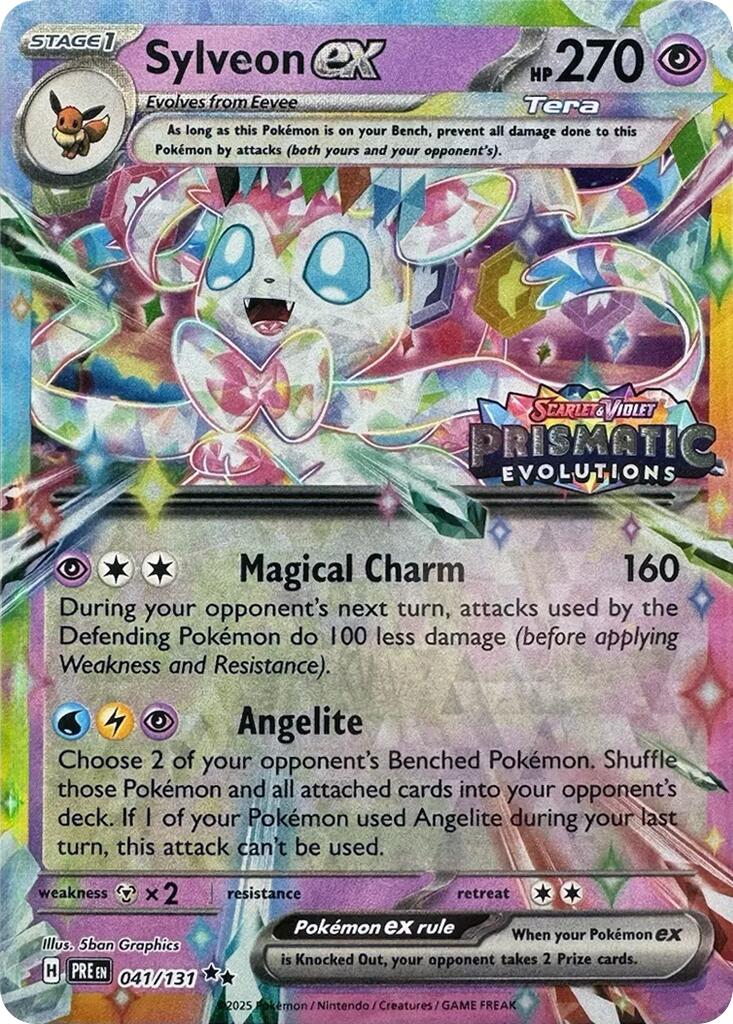 Sylveon ex (041/131) (Prismatic Evolutions Stamp) [Scarlet & Violet: Prismatic Evolutions] | Rock City Comics