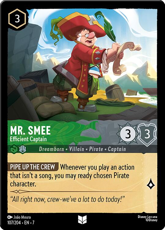 Mr. Smee - Efficient Captain (107/204) [Archazia's Island] | Rock City Comics