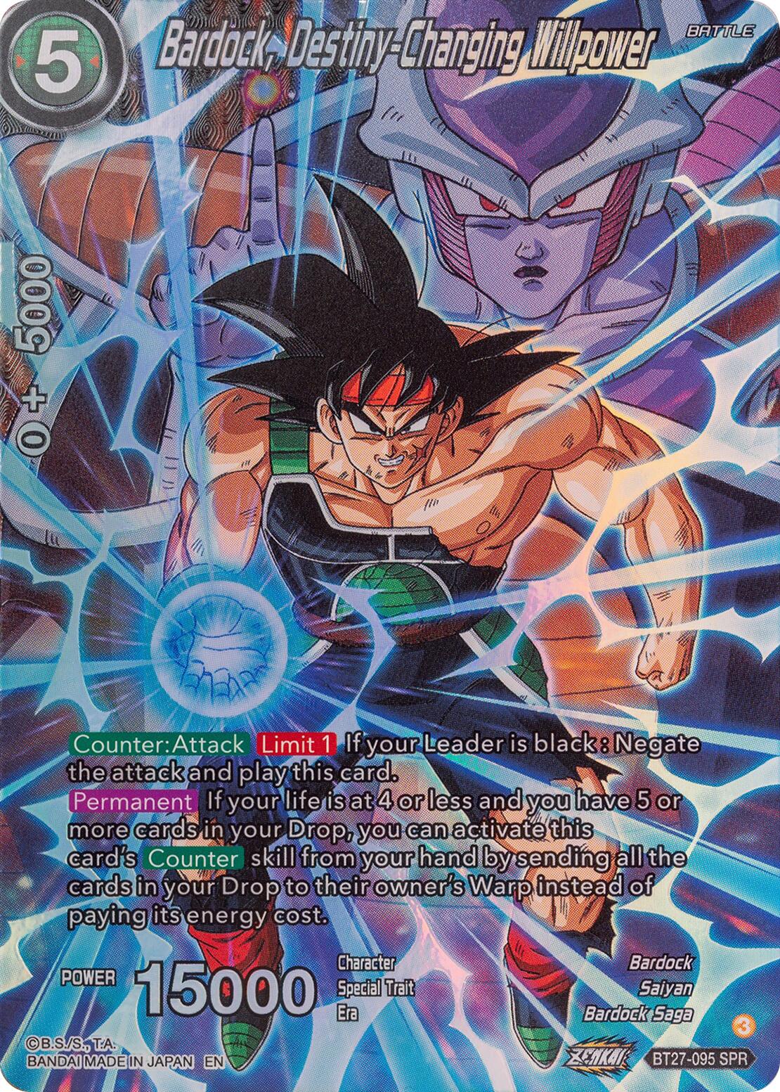 Bardock, Destiny-Changing Willpower (SPR) (BT27-095) [History of Z] | Rock City Comics