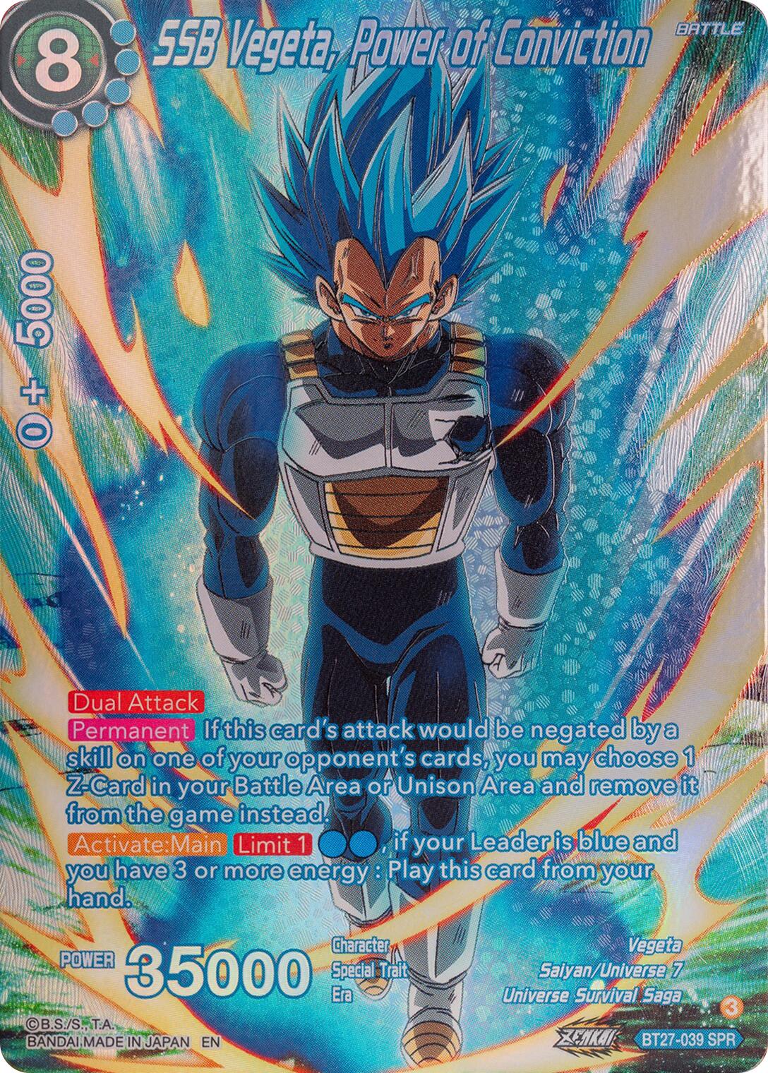 SSB Vegeta, Power of Conviction (SPR) (BT27-039) [History of Z] | Rock City Comics