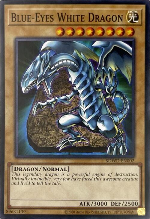 Blue-Eyes White Dragon (Unlimited Misprint) [SDWD-EN002] Common | Rock City Comics