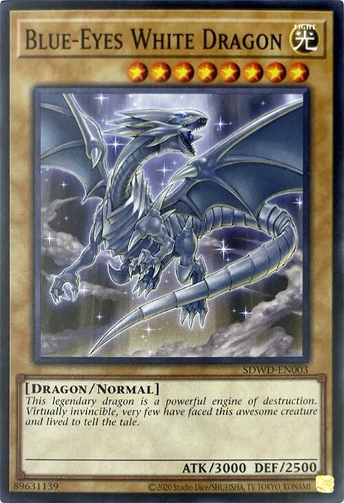 Blue-Eyes White Dragon (Unlimited Misprint) [SDWD-EN003] Common | Rock City Comics