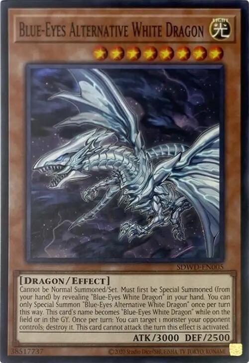 Blue-Eyes Alternative White Dragon (Unlimited Misprint) [SDWD-EN005] Common | Rock City Comics