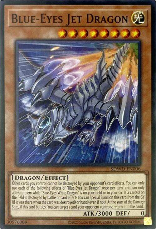 Blue-Eyes Jet Dragon (Unlimited Misprint) [SDWD-EN006] Common | Rock City Comics
