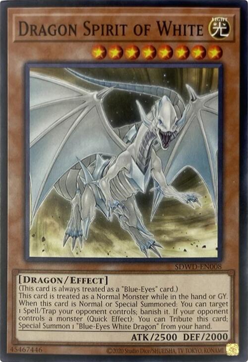 Dragon Spirit of White (Unlimited Misprint) [SDWD-EN008] Common | Rock City Comics