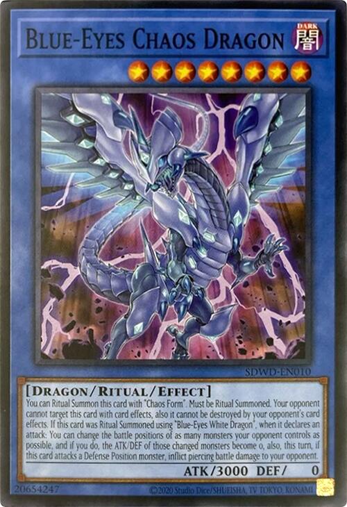 Blue-Eyes Chaos Dragon (Unlimited Misprint) [SDWD-EN010] Common | Rock City Comics