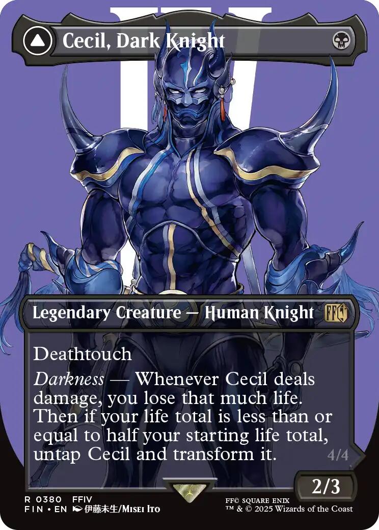Cecil, Dark Knight // Cecil, Redeemed Paladin (Borderless) [FINAL FANTASY] | Rock City Comics