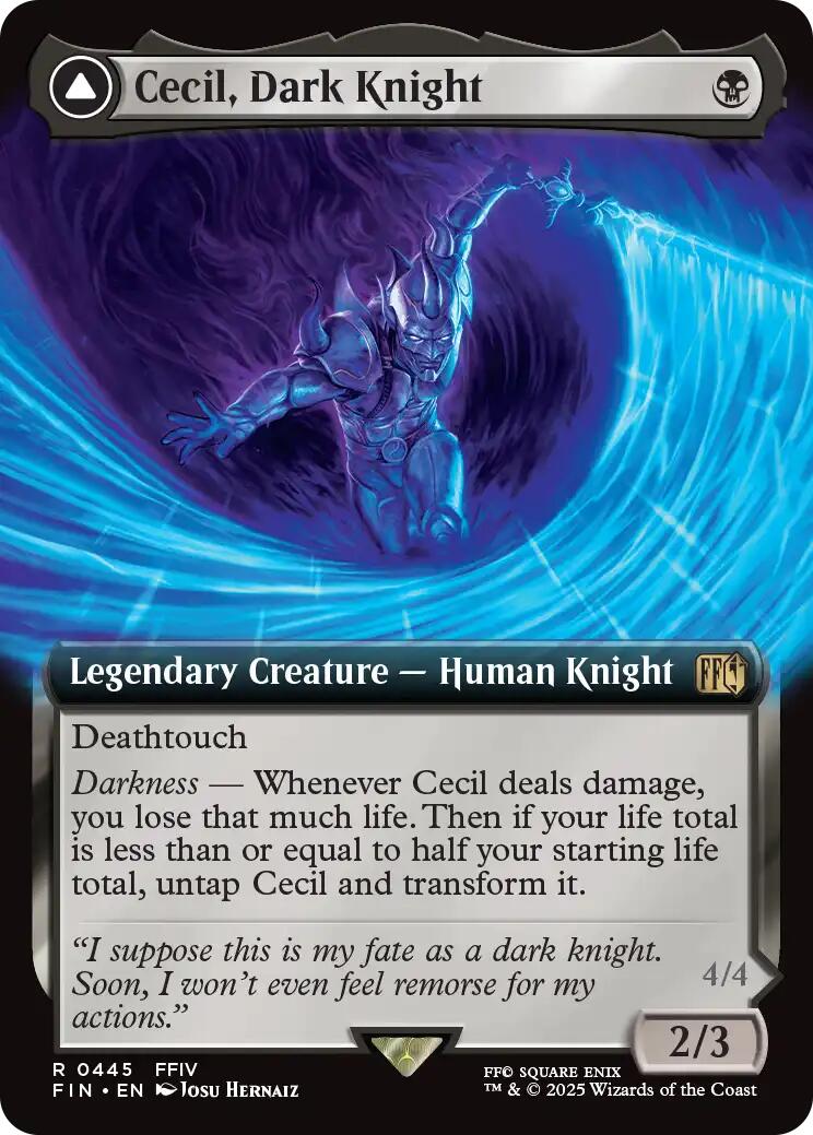 Cecil, Dark Knight // Cecil, Redeemed Paladin (Extended Art) [FINAL FANTASY] | Rock City Comics