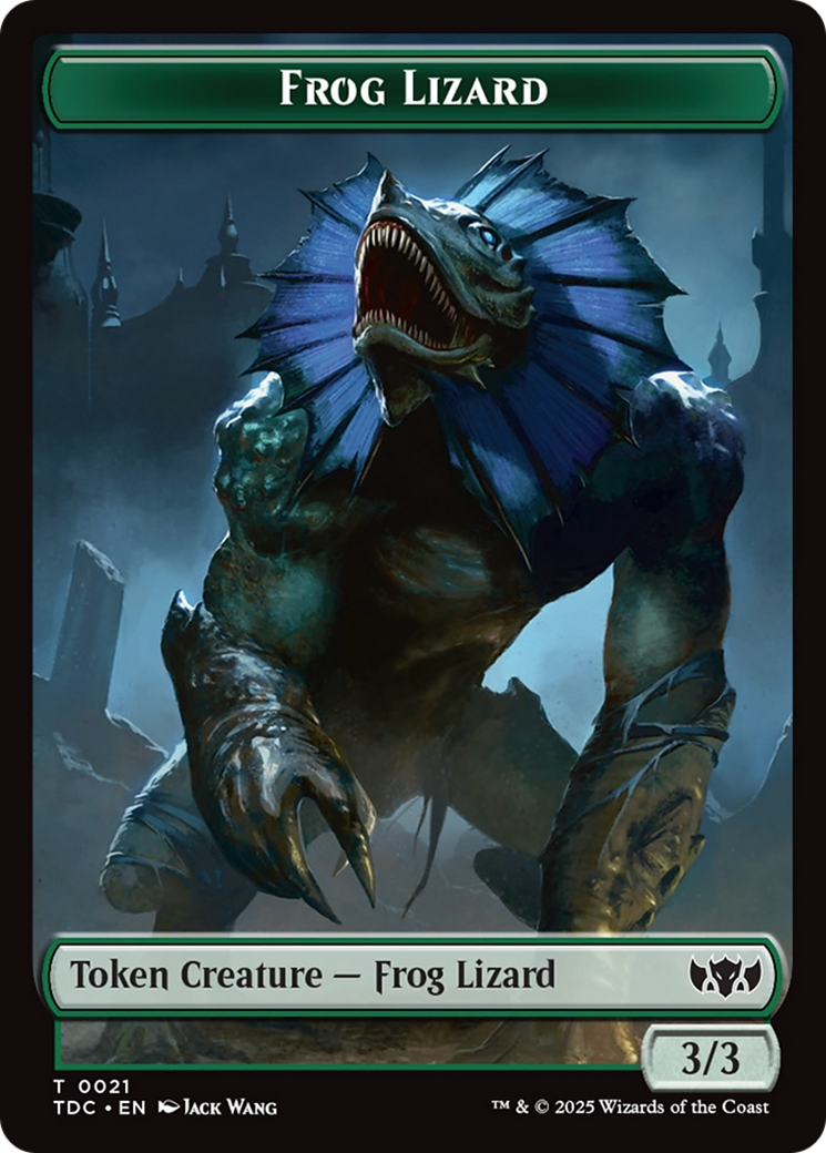 Frog Lizard // Dragon (0014) Double-Sided Token [Tarkir: Dragonstorm Commander Tokens] | Rock City Comics