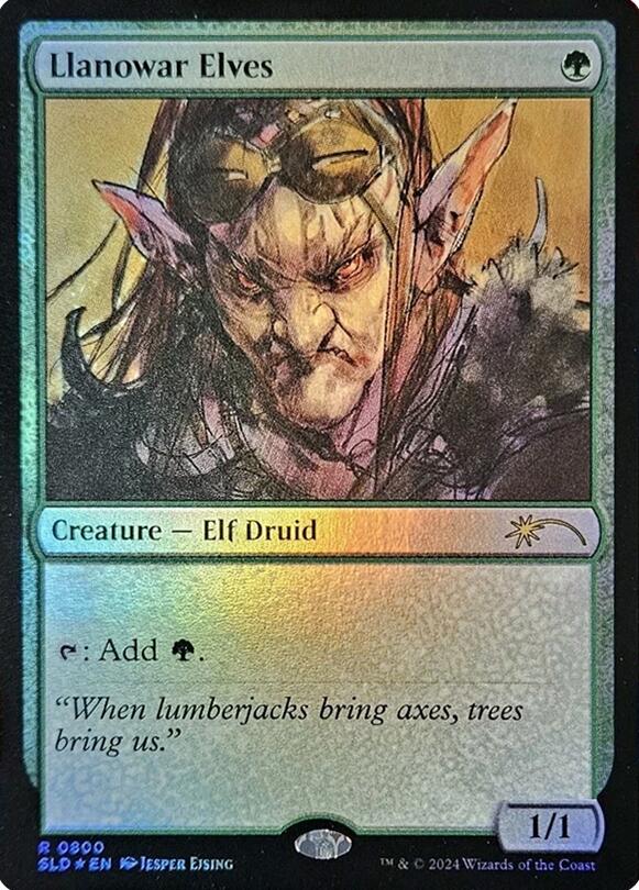 Llanowar Elves (0800) (Rainbow Foil) [Secret Lair Drop Series] | Rock City Comics