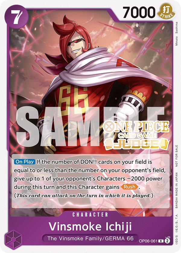 Vinsmoke Ichiji (Judge Pack Vol. 5) [One Piece Promotion Cards] | Rock City Comics