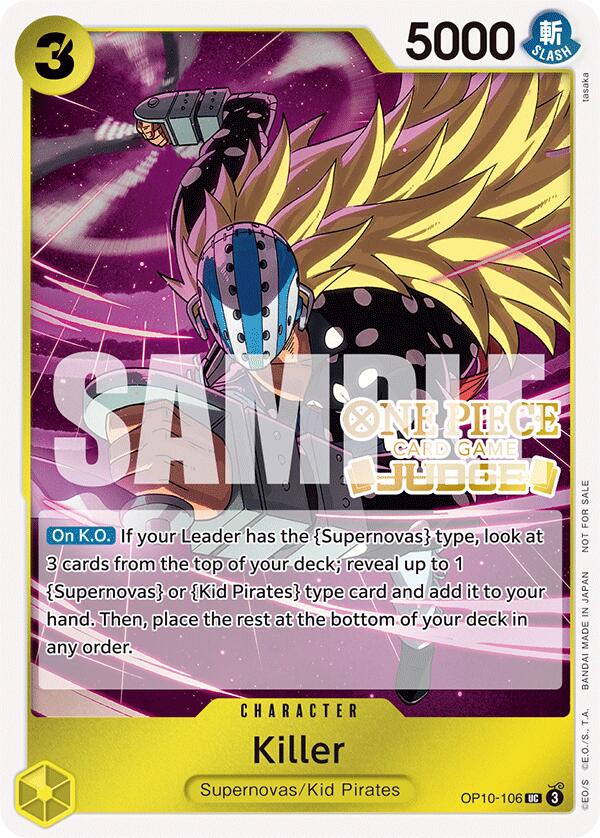 Killer (Judge Pack Vol. 5) [One Piece Promotion Cards] | Rock City Comics