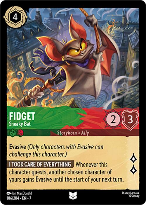 Fidget - Sneaky Bat (106/204) [Archazia's Island] | Rock City Comics